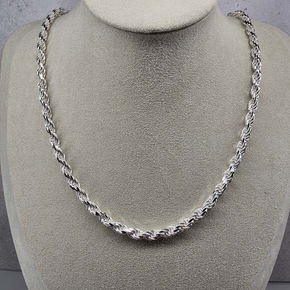 Unbranded Other - 22" 4.8mm Diamond-Cut Rope Chain Necklace Solid S925 41g